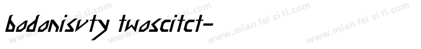 bodonisvty twoscitct字体转换